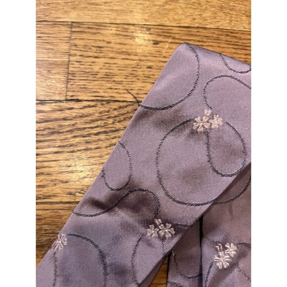 Allea Milano Men’s Tie 100% Silk Bright Colorful Necktie Handmade Italy Purple - Picture 6 of 12